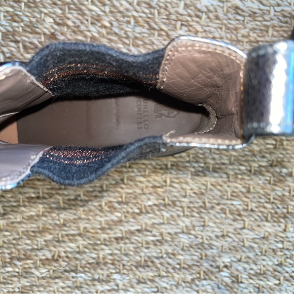 Brunello Cucinelli metallic leather boots. Size 38.5 - Picture 9 of 9